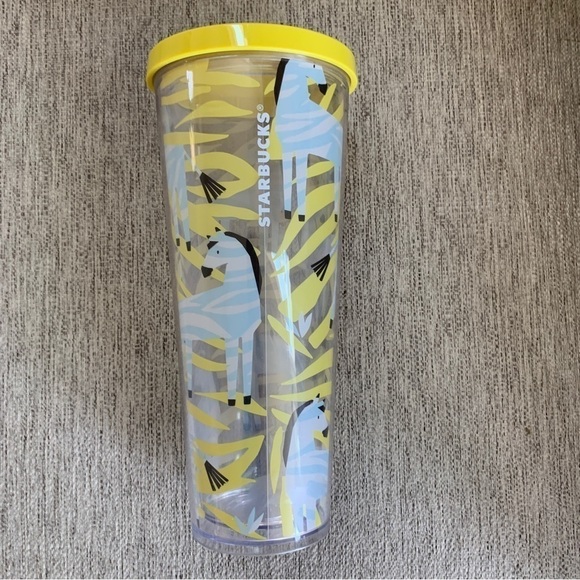 Starbucks 24oz Zebra Tumbler With Yellow Lid - Picture 2 of 6